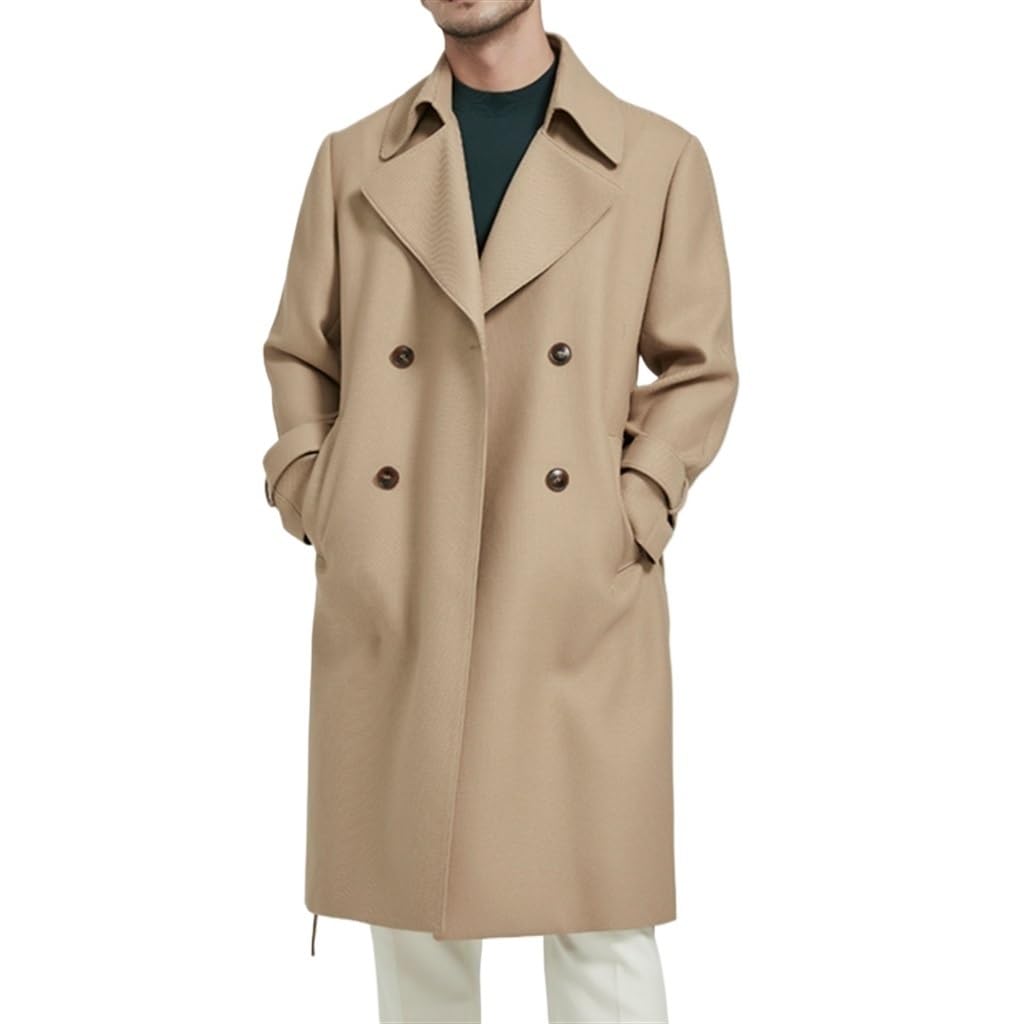 Double-Breasted Trench Coat – Khaki XL