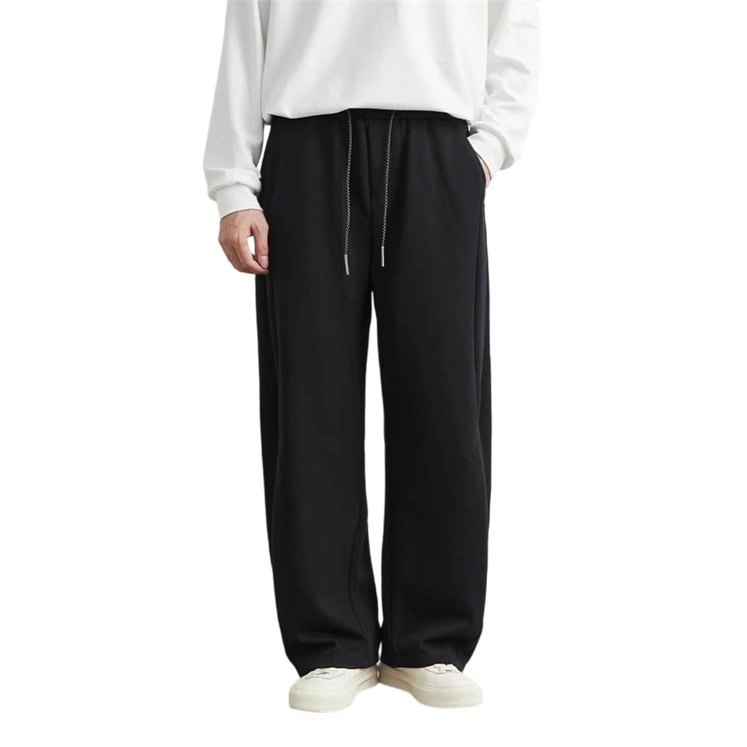 Baggy Drawstring Sweatpants – Black L