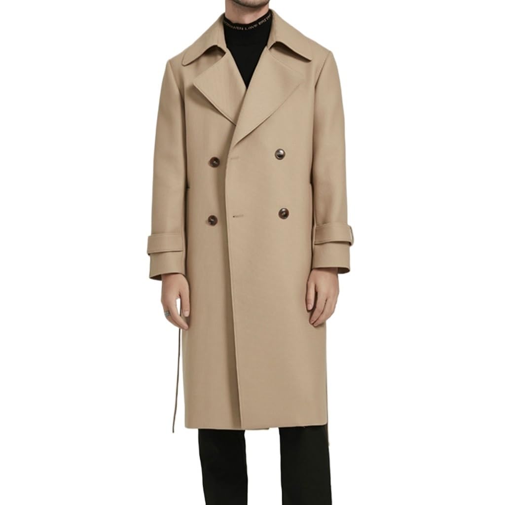 Double-Breasted Trench Coat – Khaki XL