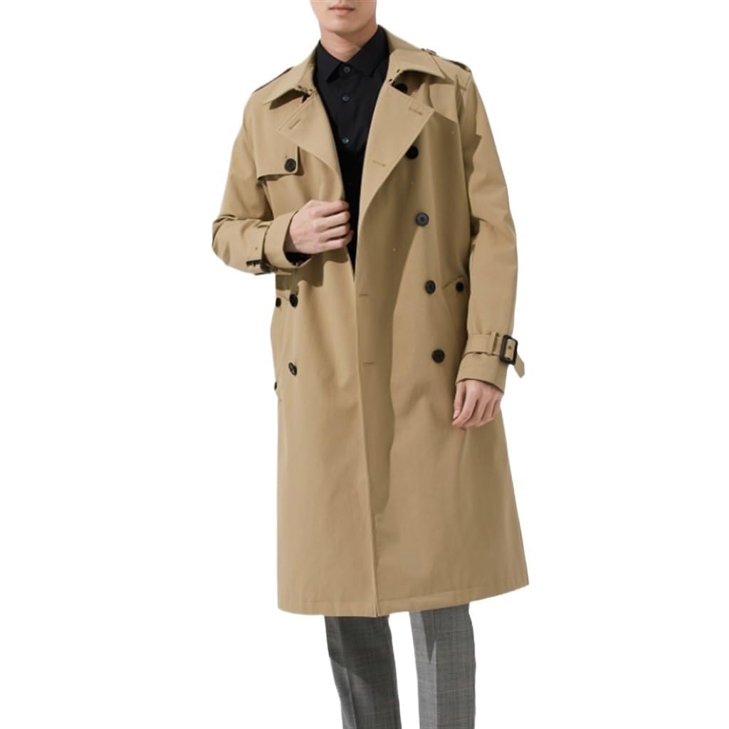 Mid-Length Trench Coat – Khaki 50
