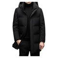 Quilted Down Parka Jacket – Black L