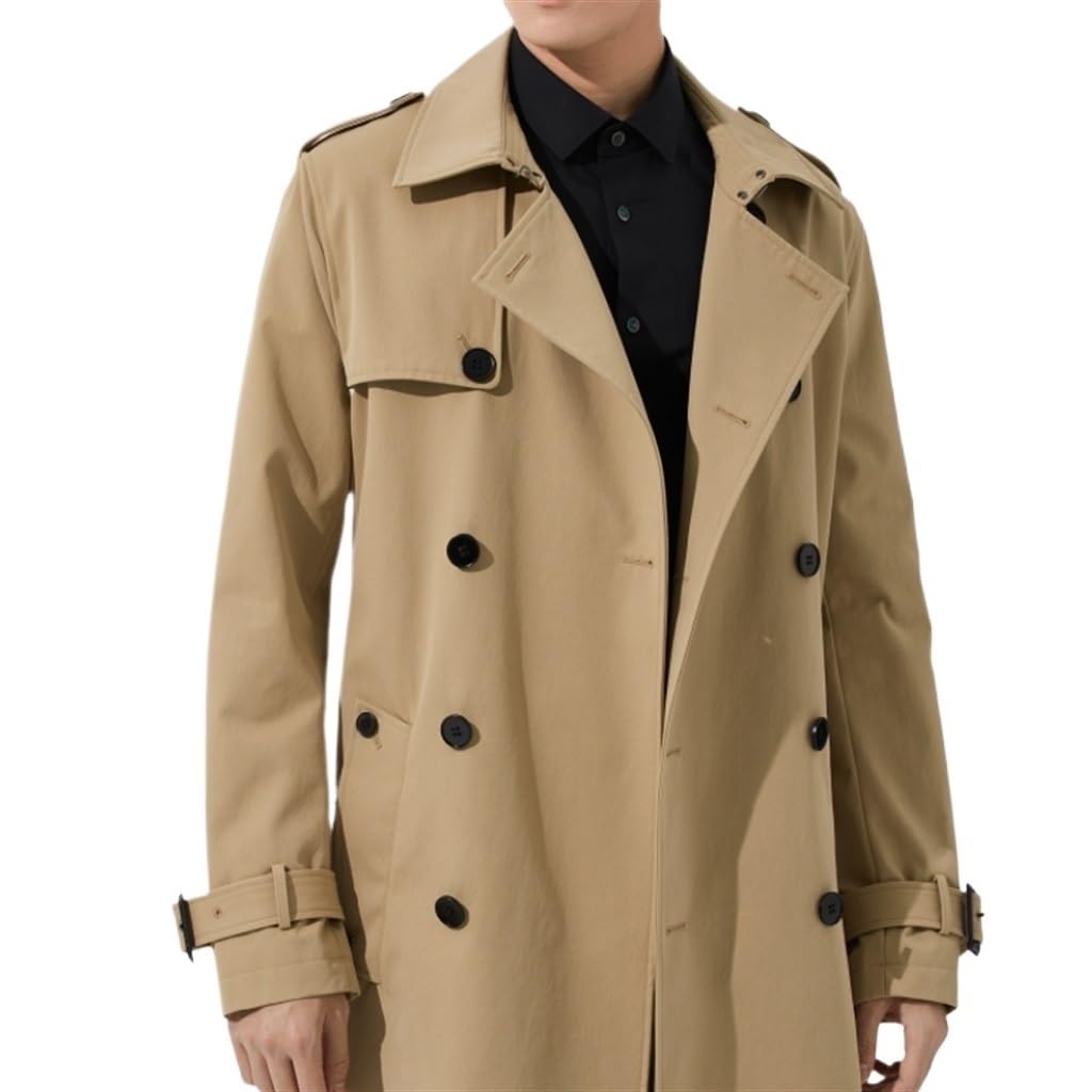 Mid-Length Trench Coat – Khaki 50