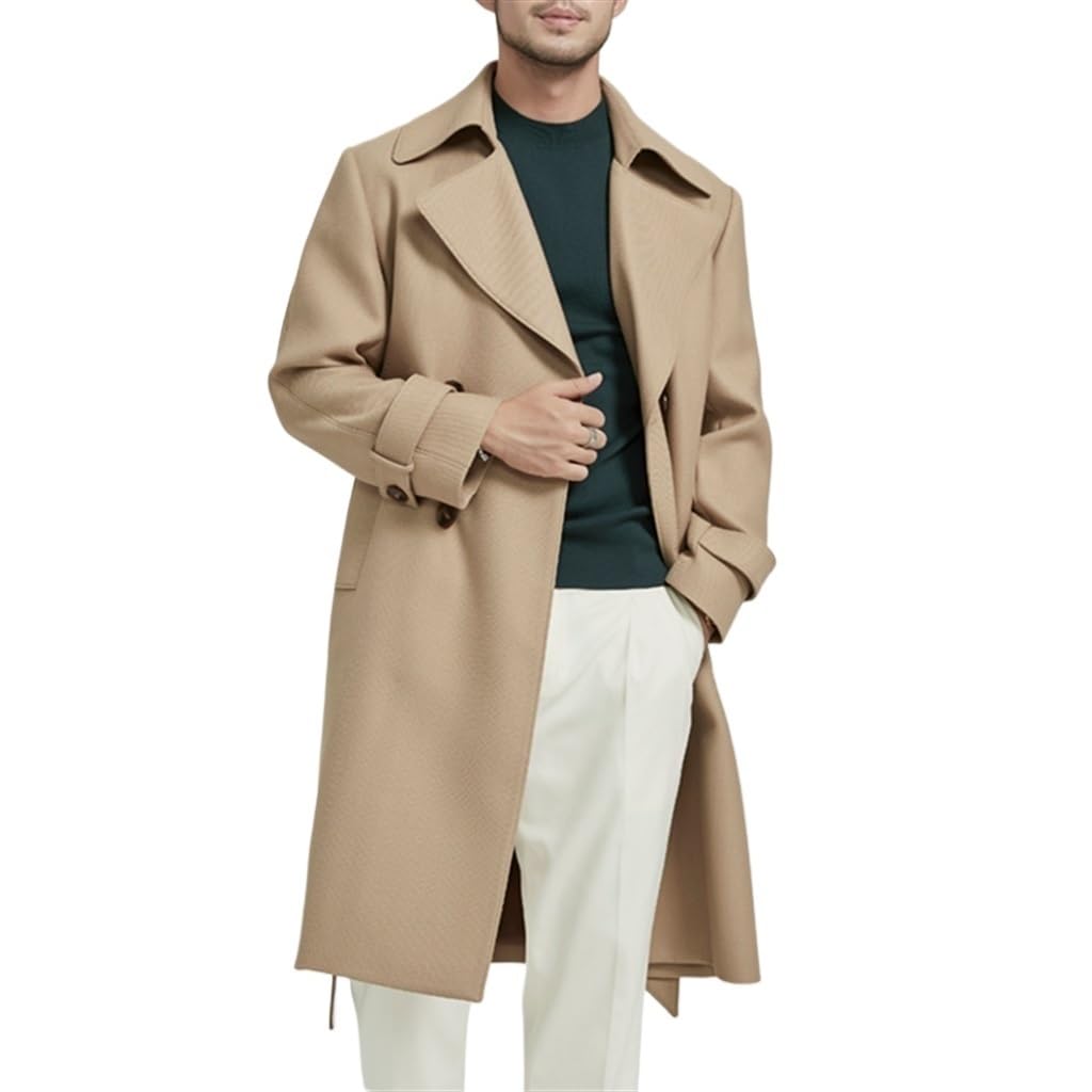 Double-Breasted Trench Coat – Khaki XL