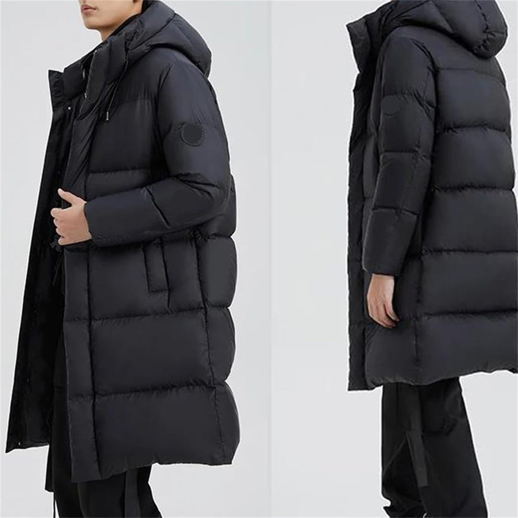 Mid-Length Hooded Down Puffer Coat