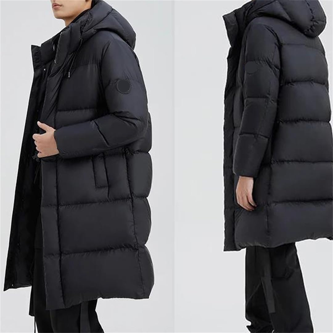 Mid-Length Hooded Down Puffer Coat