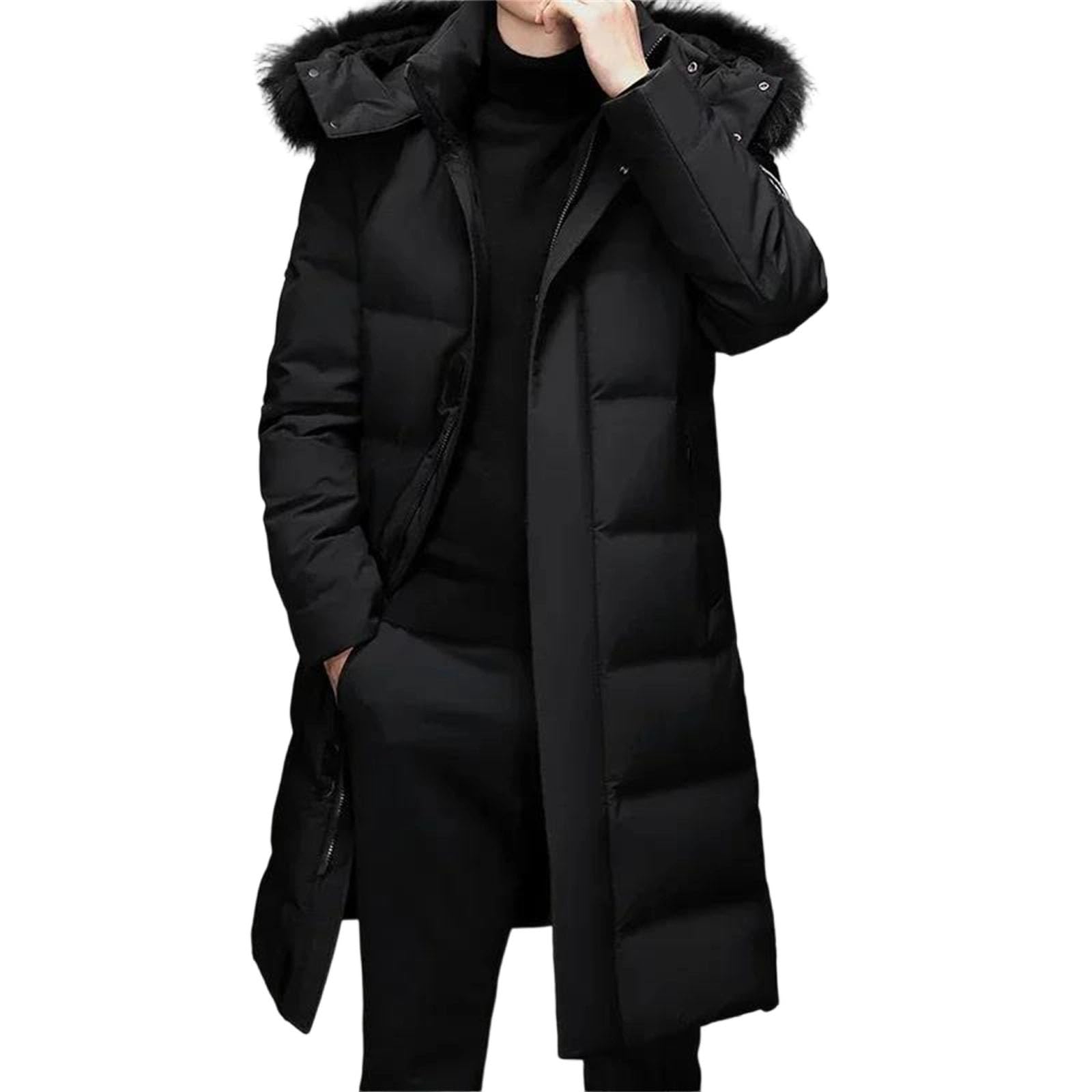 Long Hooded Down Parka Coat