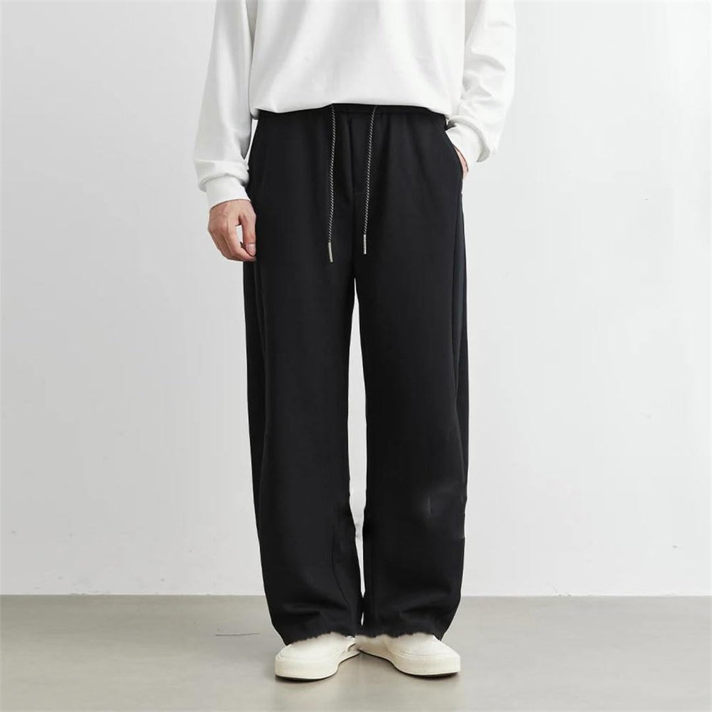 Baggy Drawstring Sweatpants – Black L