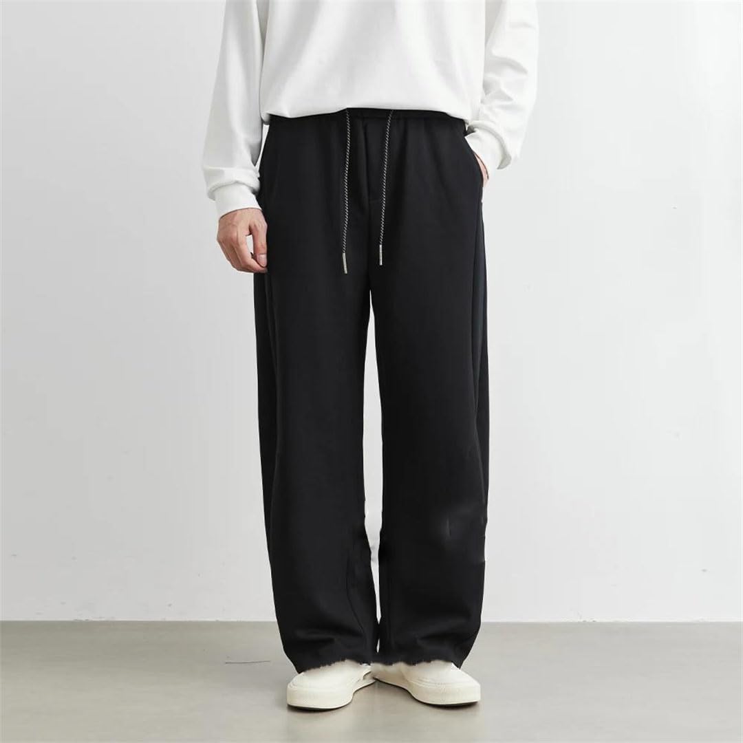 Baggy Drawstring Sweatpants – Black L