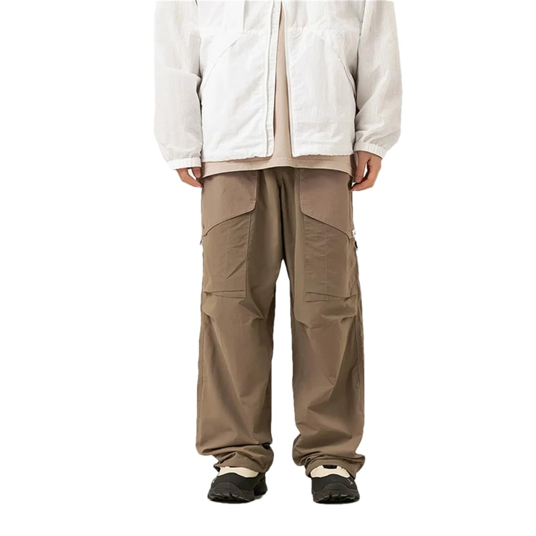 Pleated Cargo Jogger Pants – Khaki