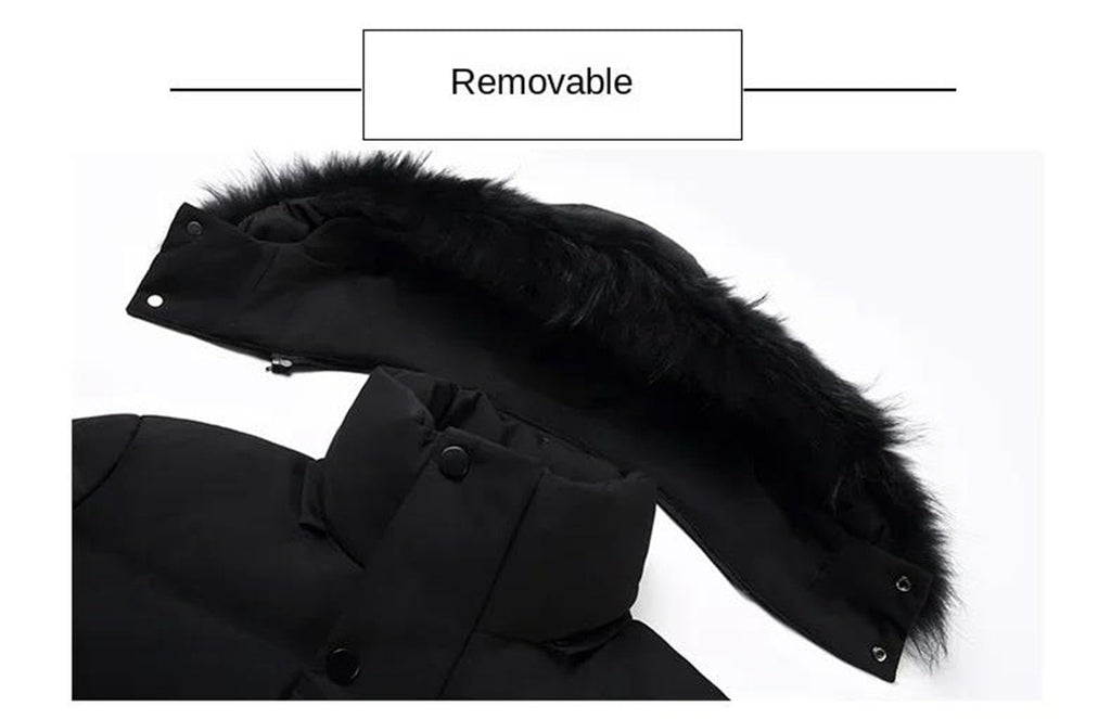 Long Hooded Down Parka Coat