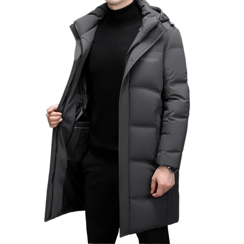 Long Duck Down Hooded Coat – 3XL