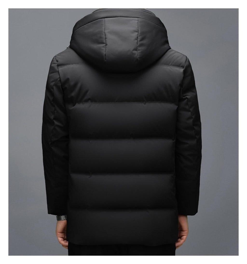 Quilted Down Parka Jacket – Black L