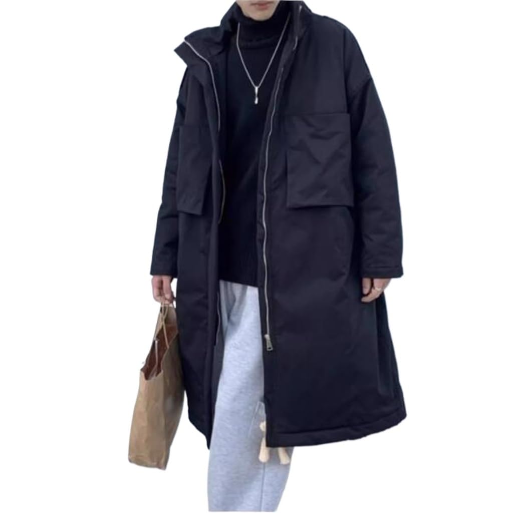 Long Stand Collar Padded Coat