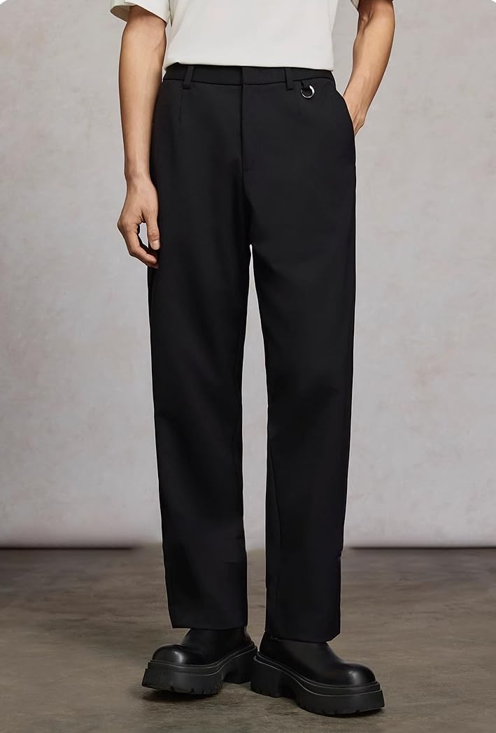 Straight Leg Dress Trousers – Black M