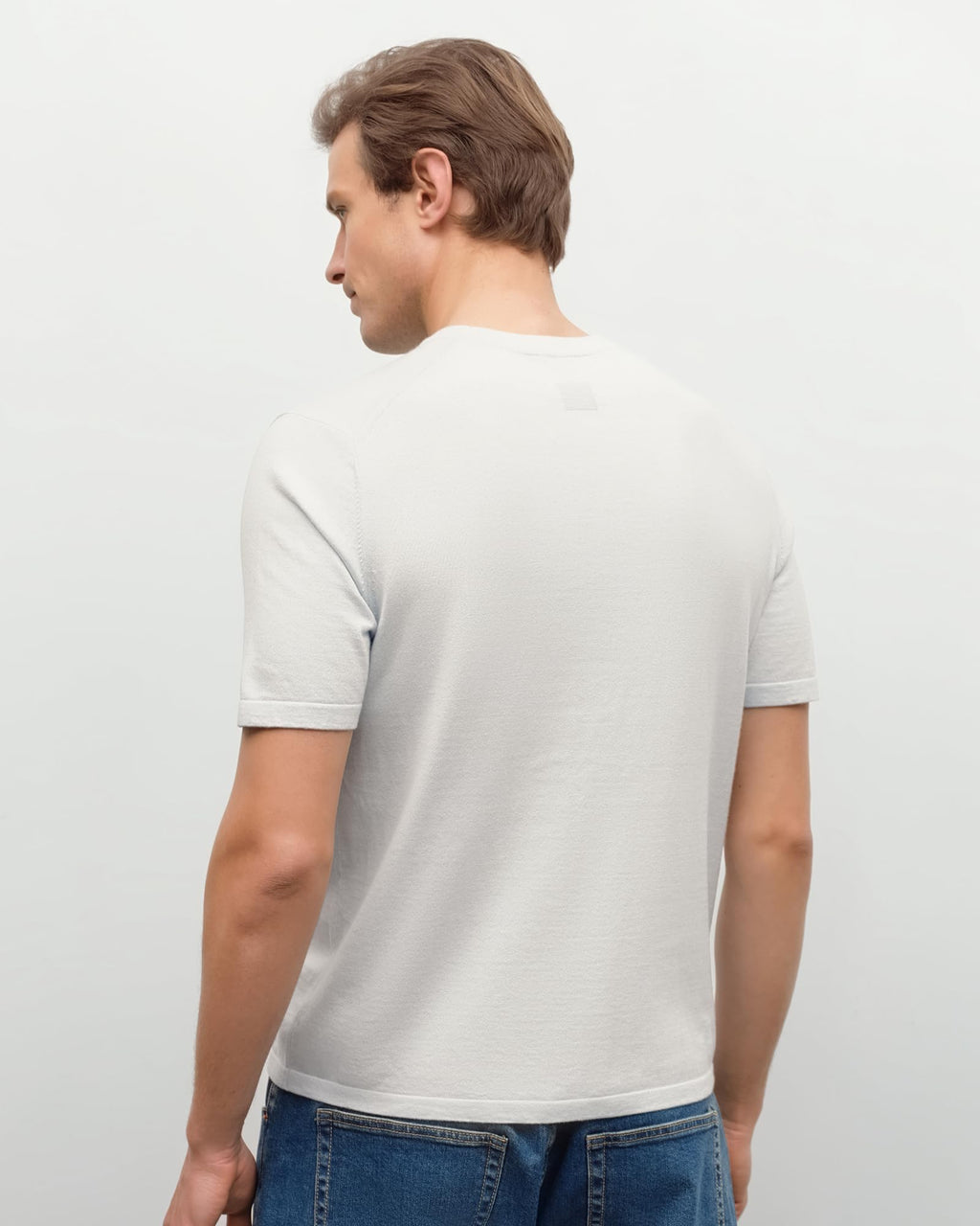Pima Cotton & Cashmere Knit T-Shirt