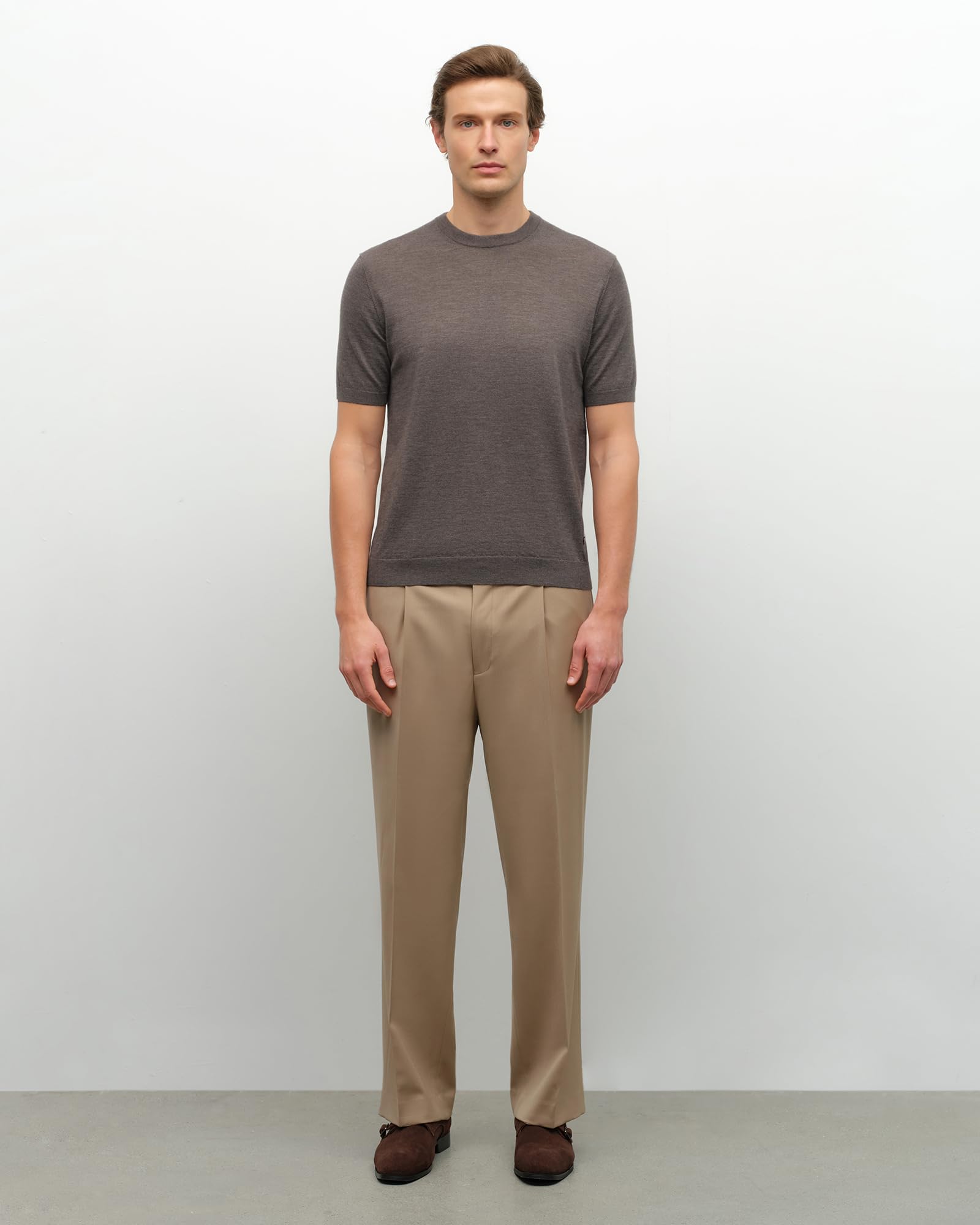 Cashmere Knit Crewneck T-Shirt
