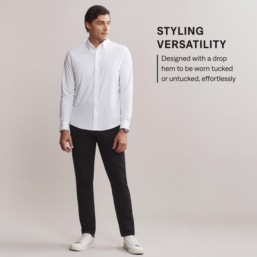 Classic Fit Commuter Dress Shirt – White XL
