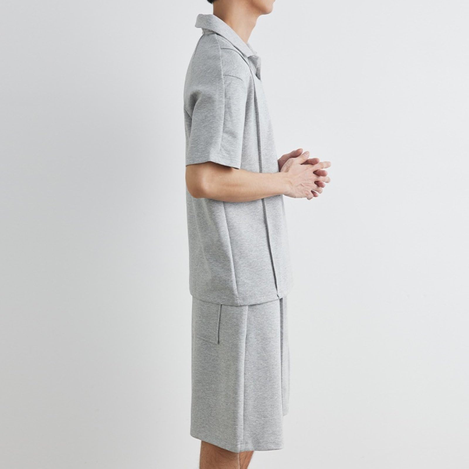 Polo Shirt & Shorts Set – Grey XXL