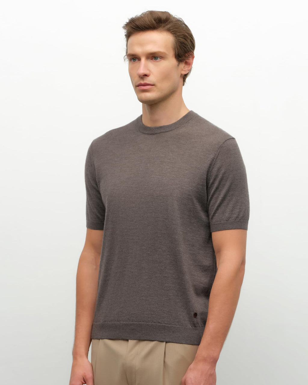 Cashmere Knit Crewneck T-Shirt