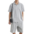 Polo Shirt & Shorts Set – Grey XXL