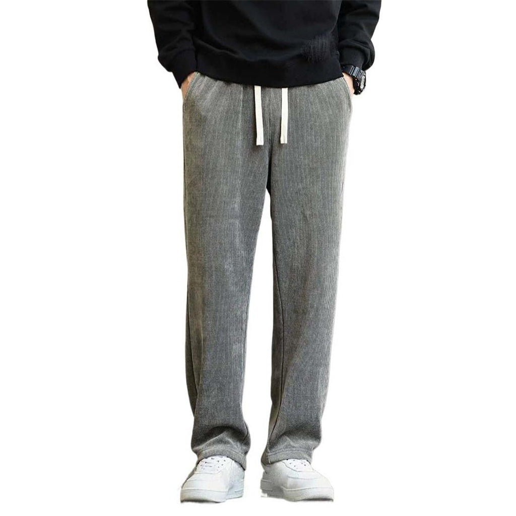 Fleece-Lined Track Pants – Grey 26W
