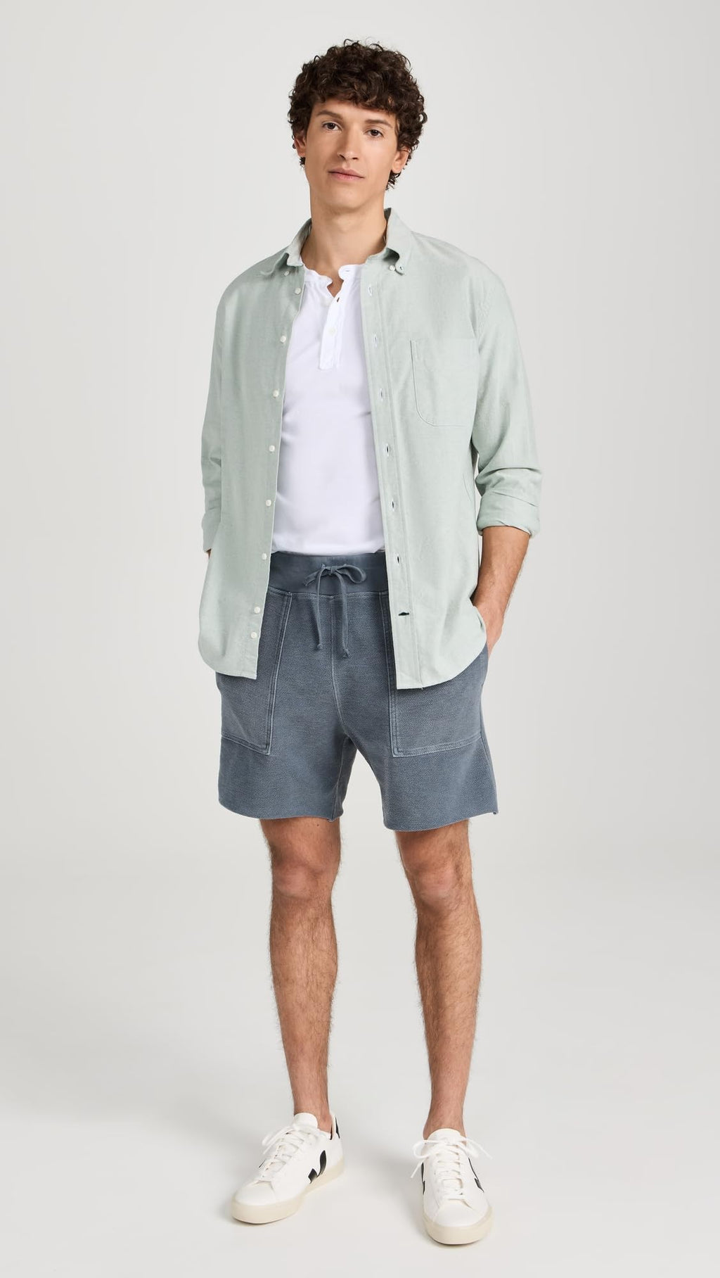 Twill Terry Utility Sweat Shorts – Navy XS