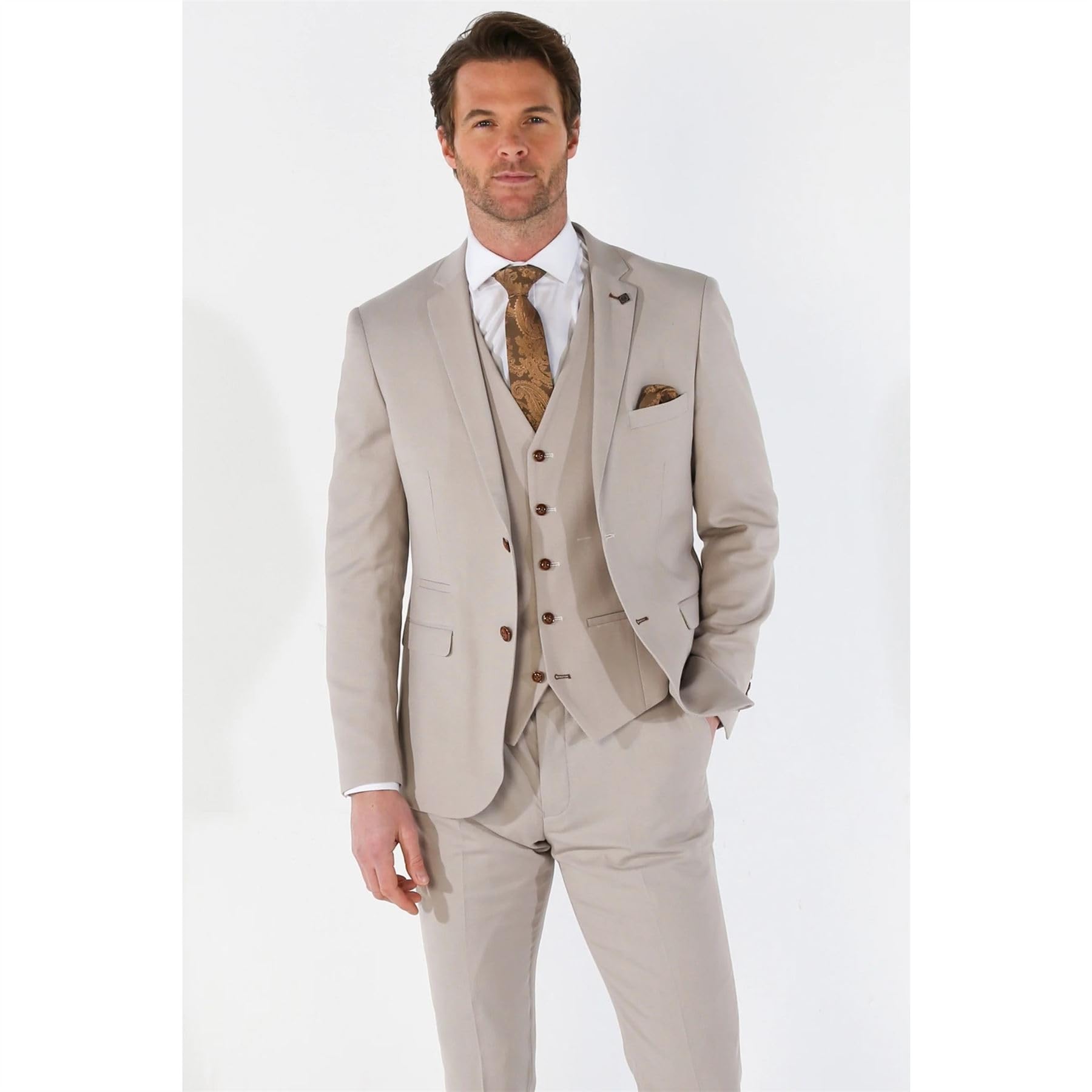 Birdseye Tailored Sport Coat – Stone 48R