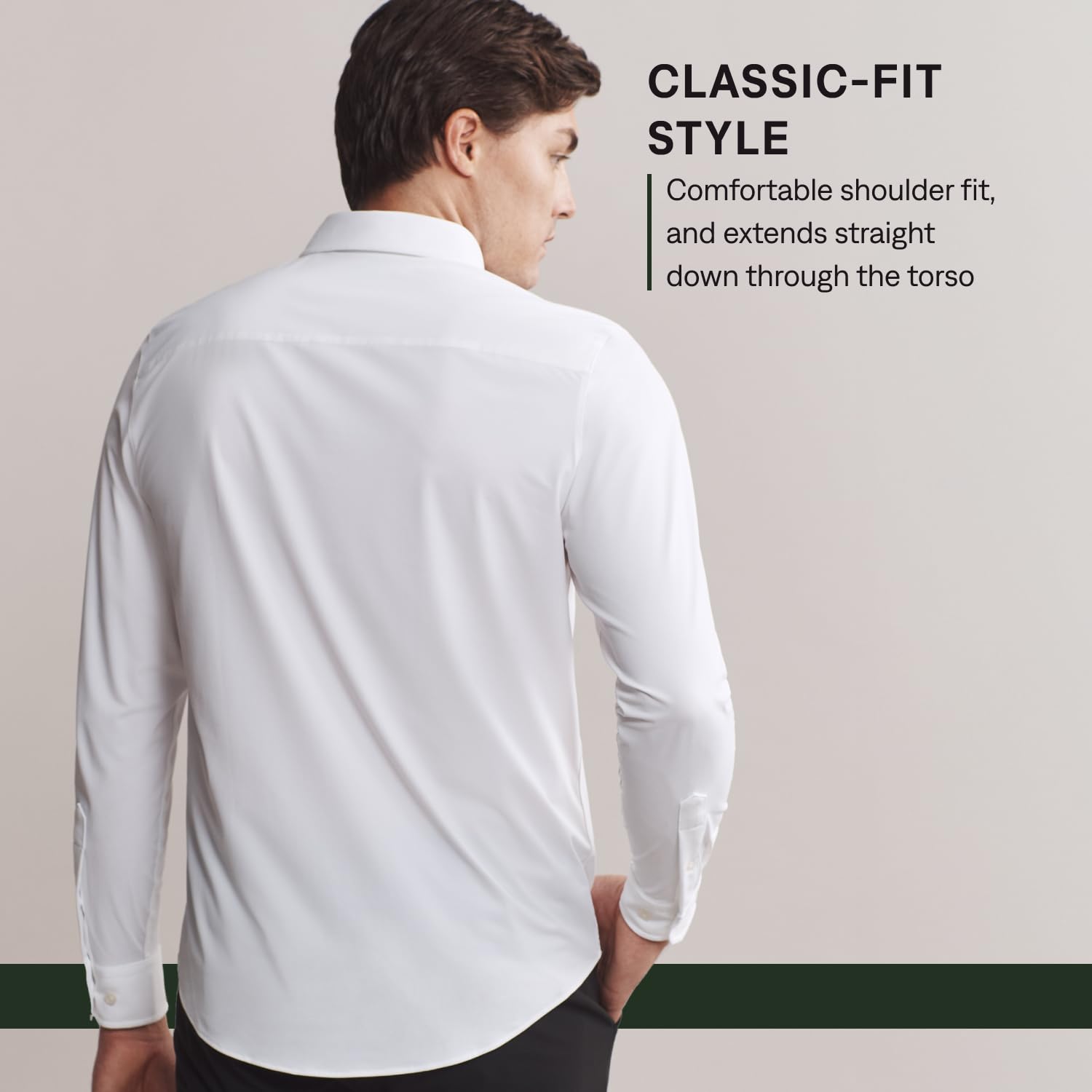 Classic Fit Commuter Dress Shirt – White XL