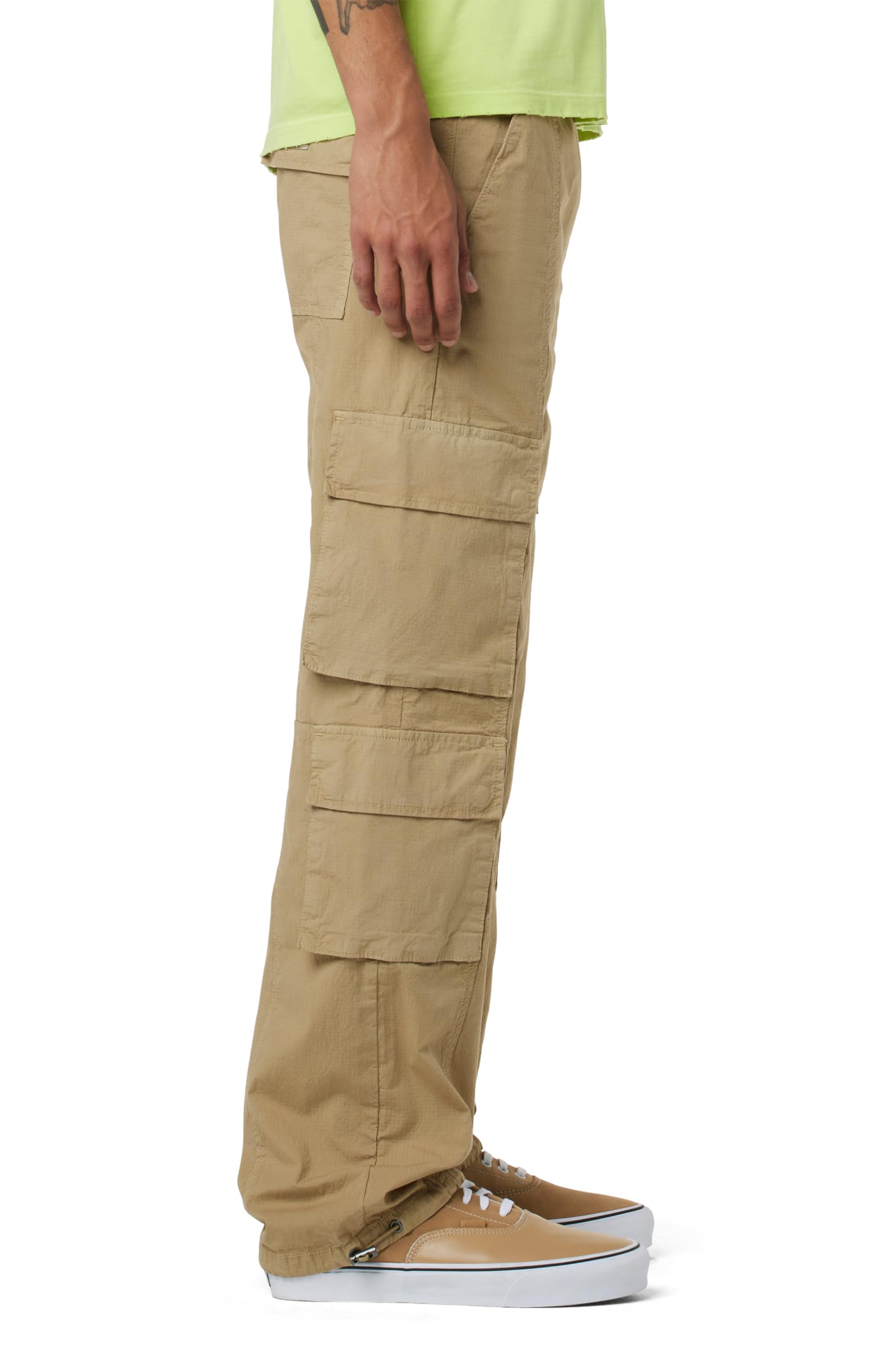 Straight Leg Drawcord Cargo Pants – Ripstop Tan