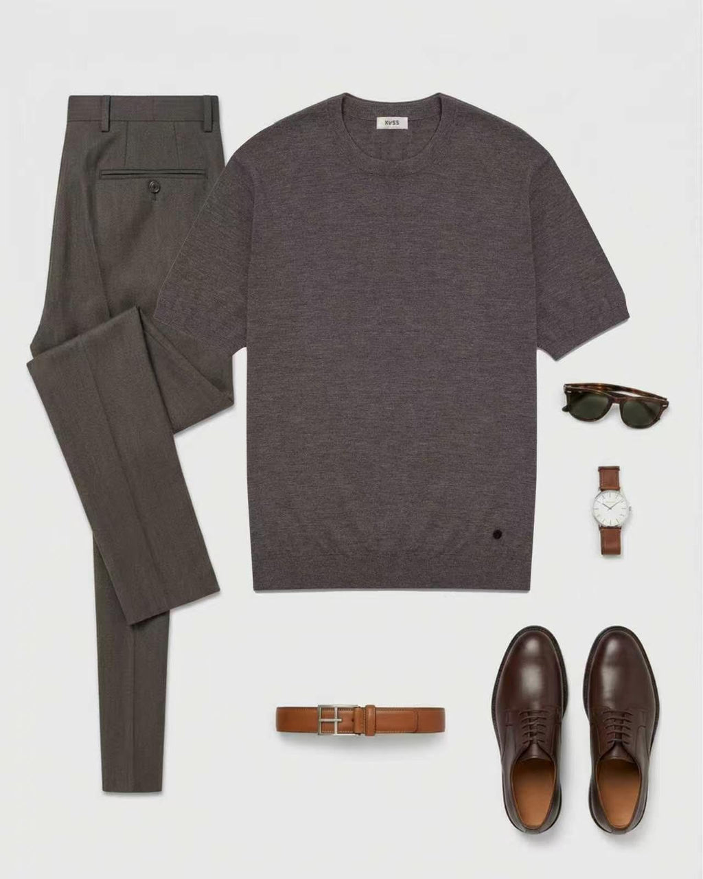 Cashmere Knit Crewneck T-Shirt