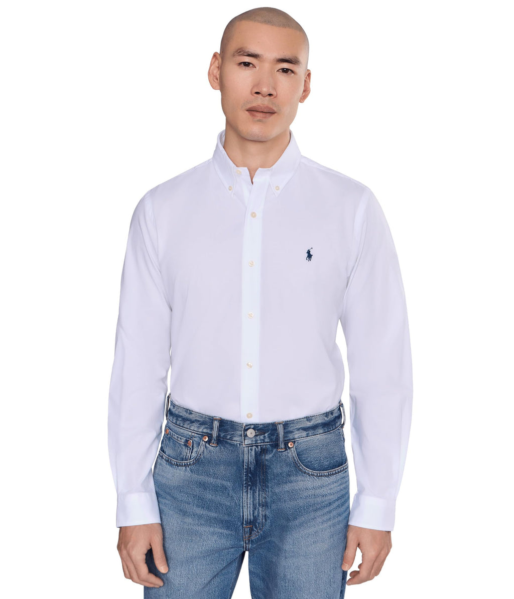 Classic Fit Stretch Poplin Shirt – White XL