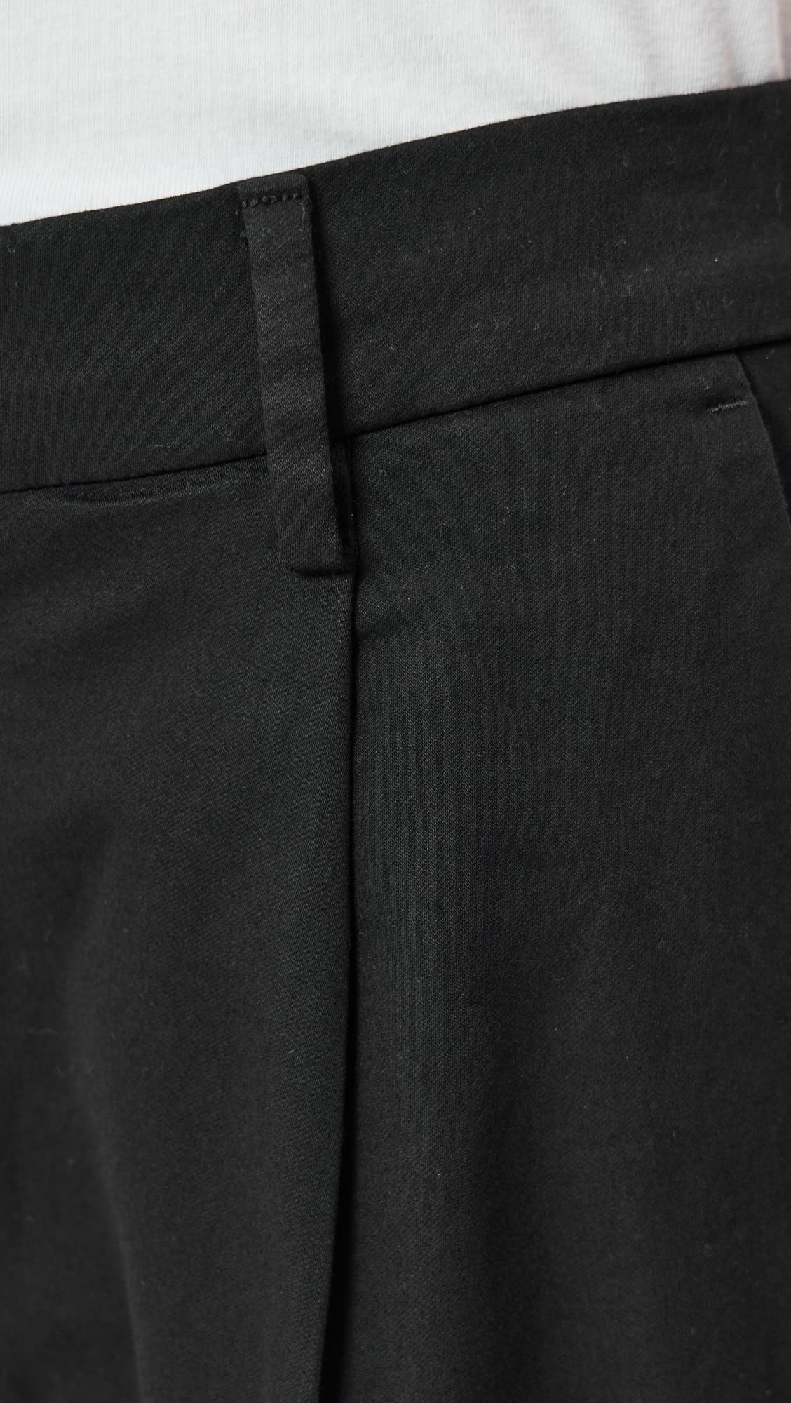 Relaxed Pleated Cotton Trousers – Black 36W