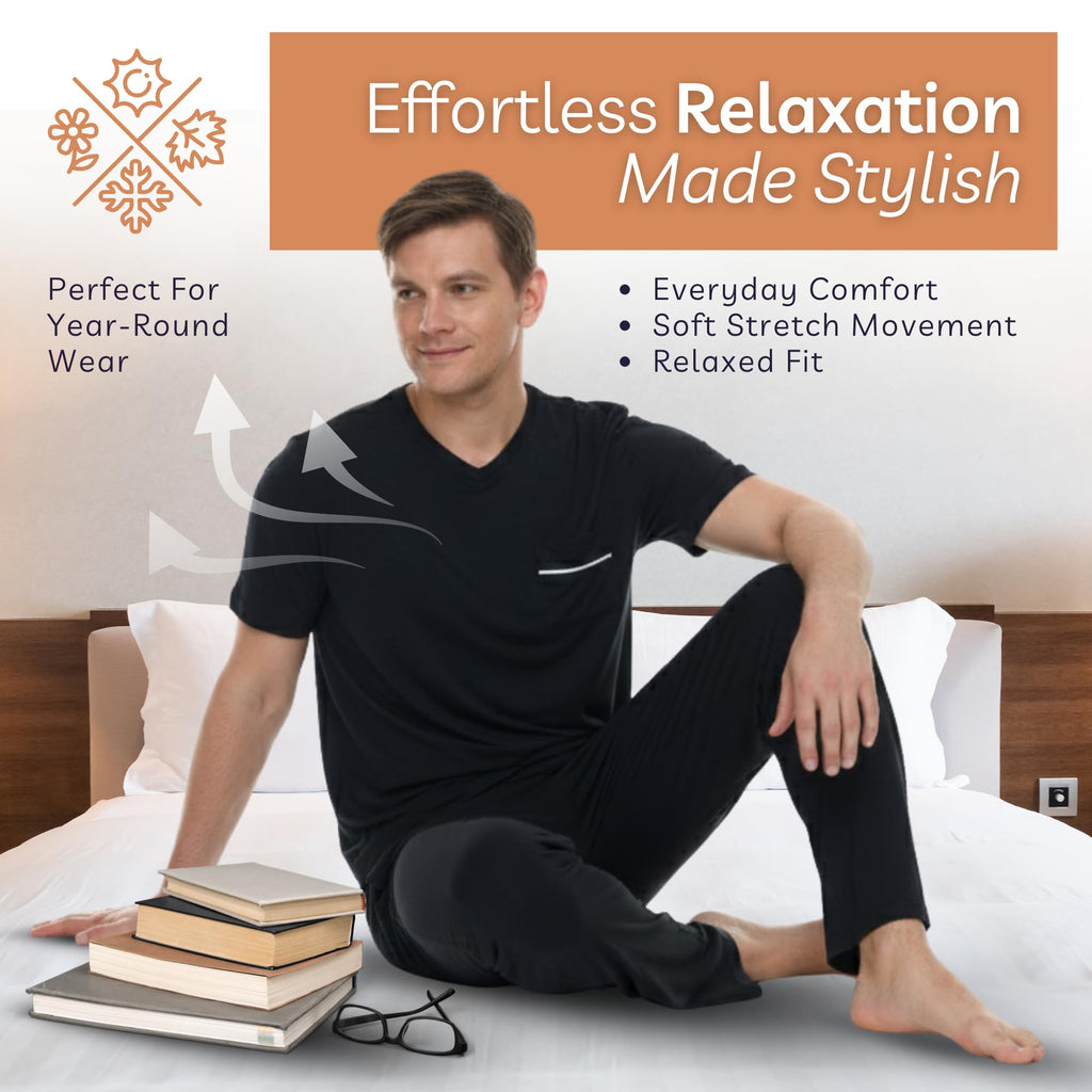 Micro Modal Pajama Set – Black XL