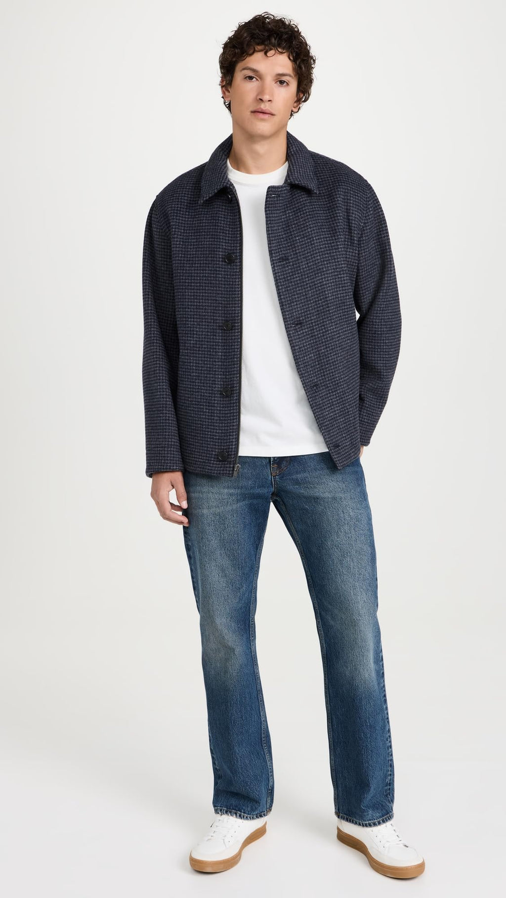 Houndstooth Deck Jacket – Coastal Grey M