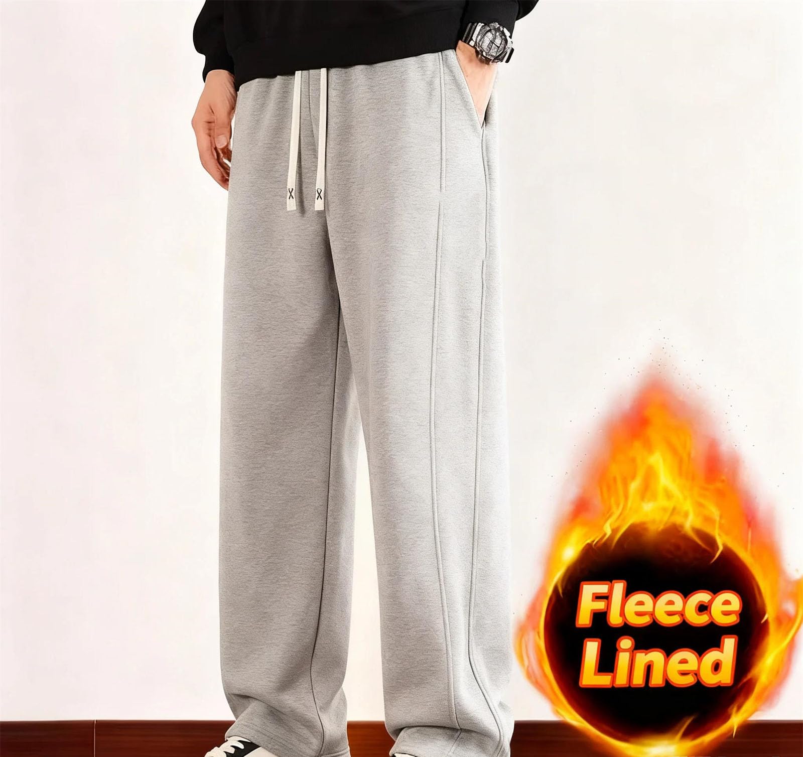 Fleece-Lined Jogger Pants