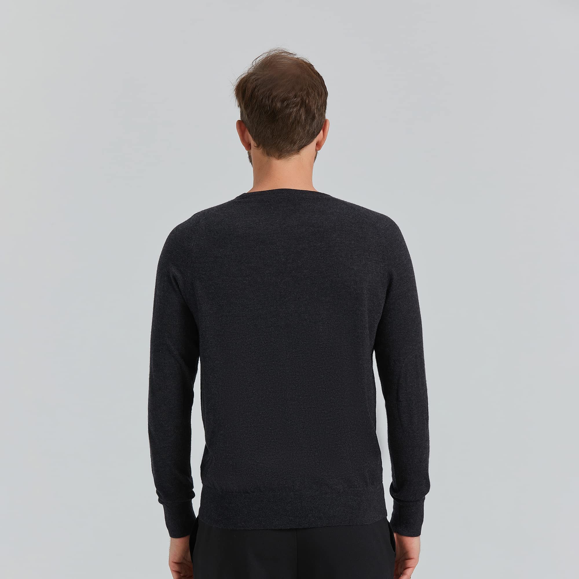 Cashmere Raglan Crewneck Sweater – Dark Grey M