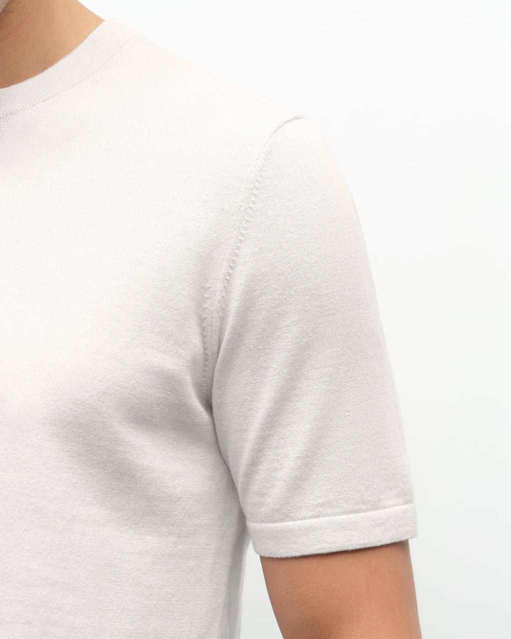 Pima Cotton & Cashmere Knit T-Shirt