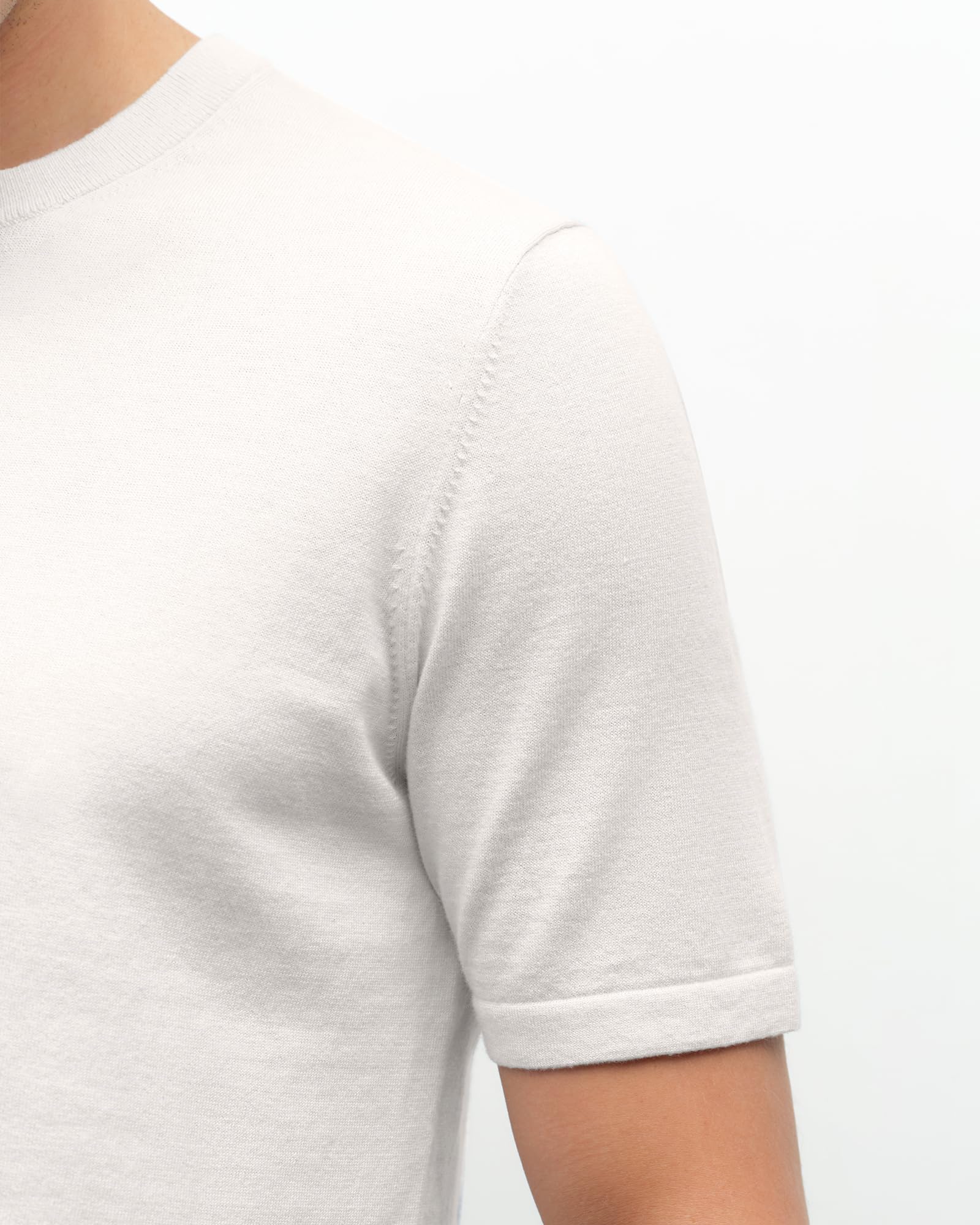 Pima Cotton & Cashmere Knit T-Shirt
