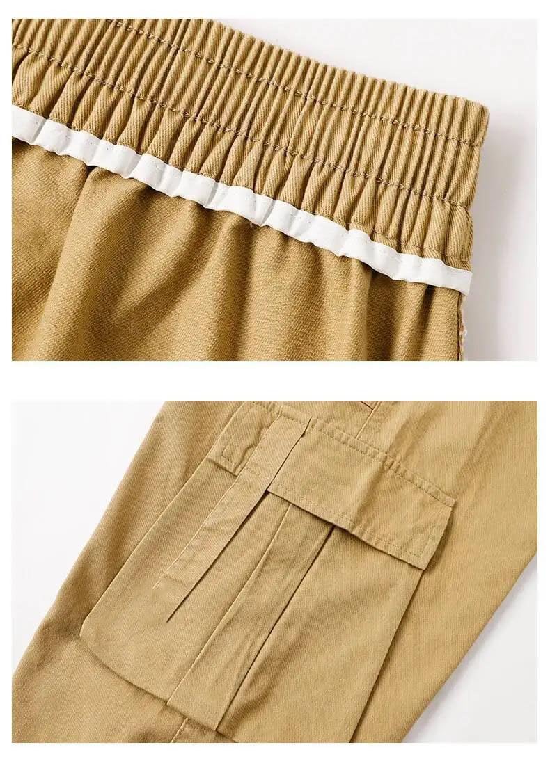 Straight Fit Cotton Cargo Pants