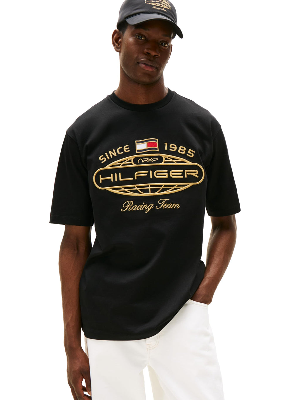 Tommy Hilfiger Mens F1 Graphic T-Shirt, Black Medium