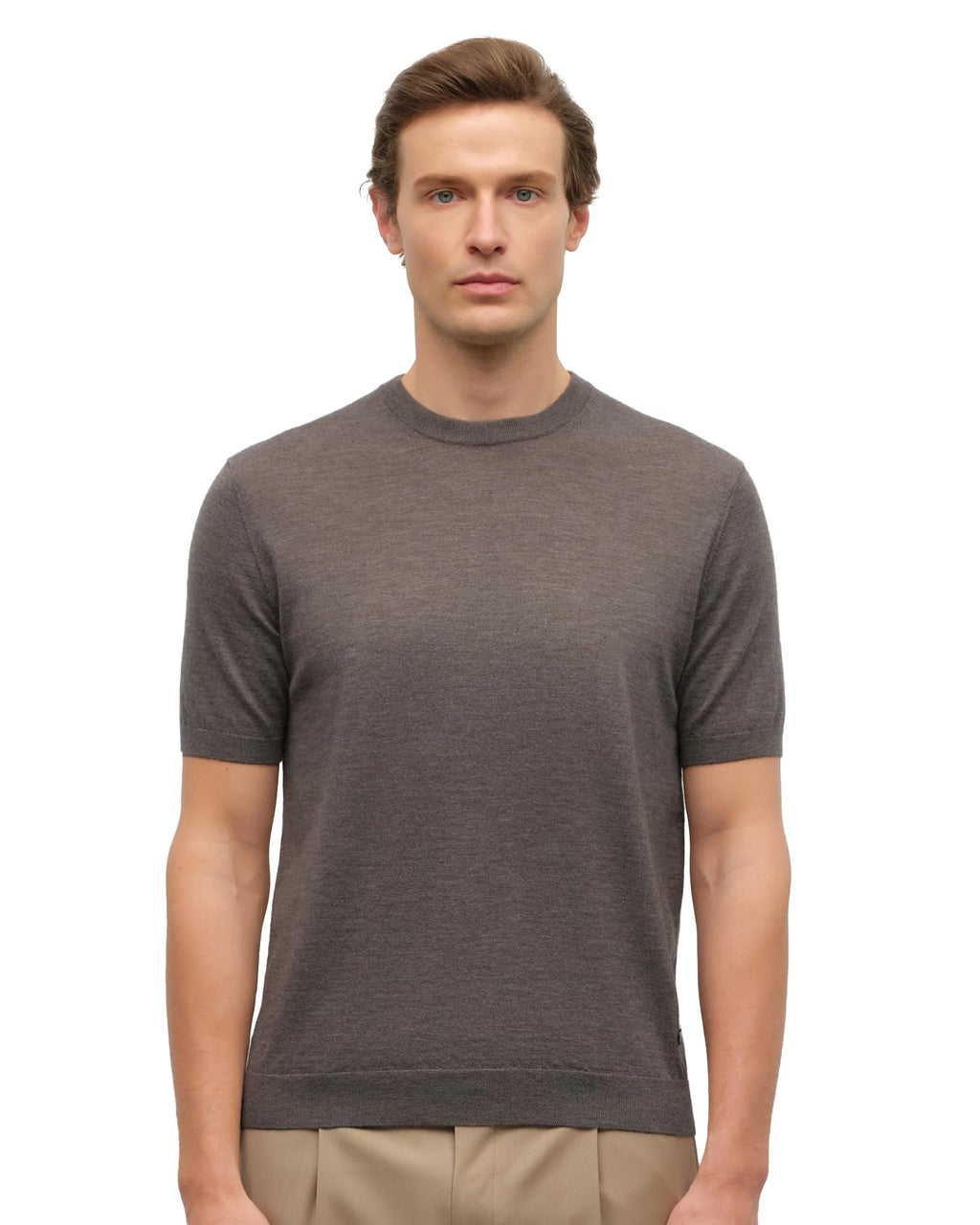 Cashmere Knit Crewneck T-Shirt