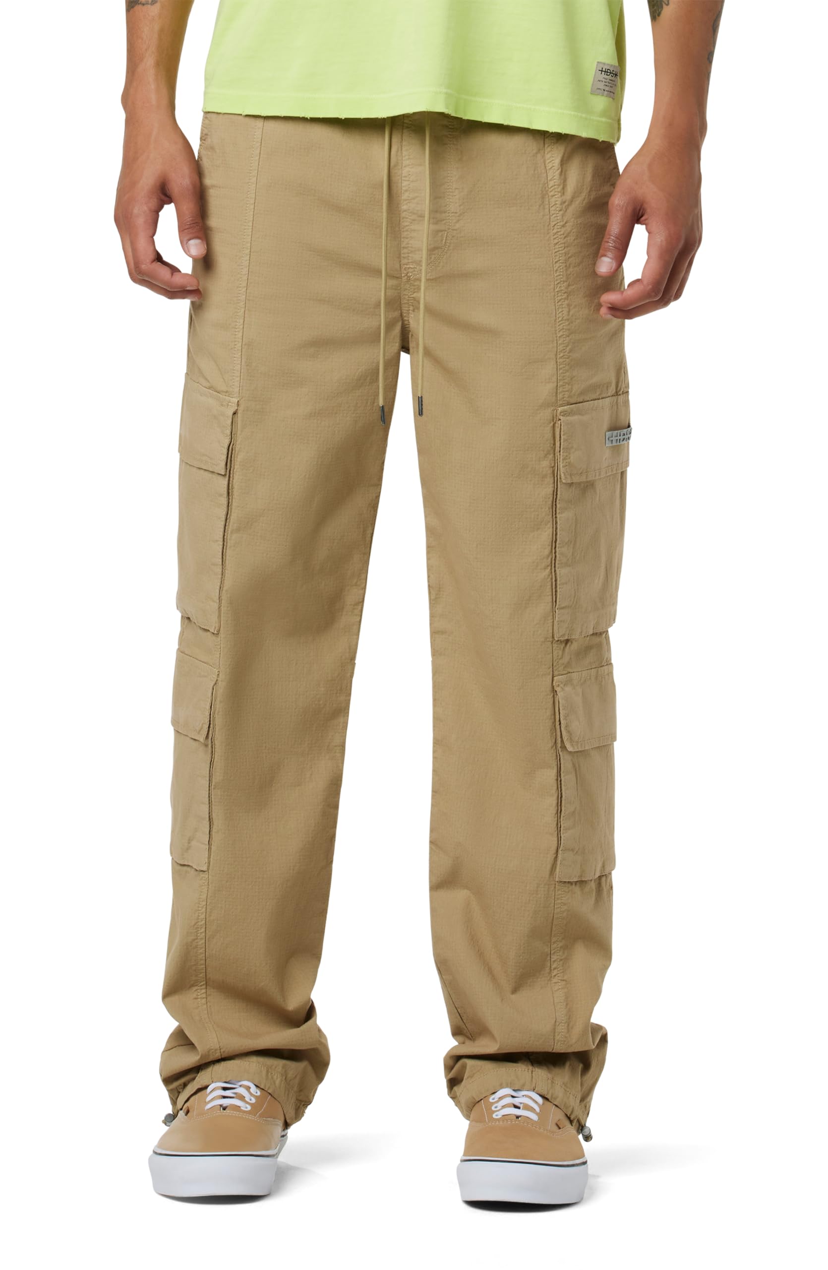 Straight Leg Drawcord Cargo Pants – Ripstop Tan