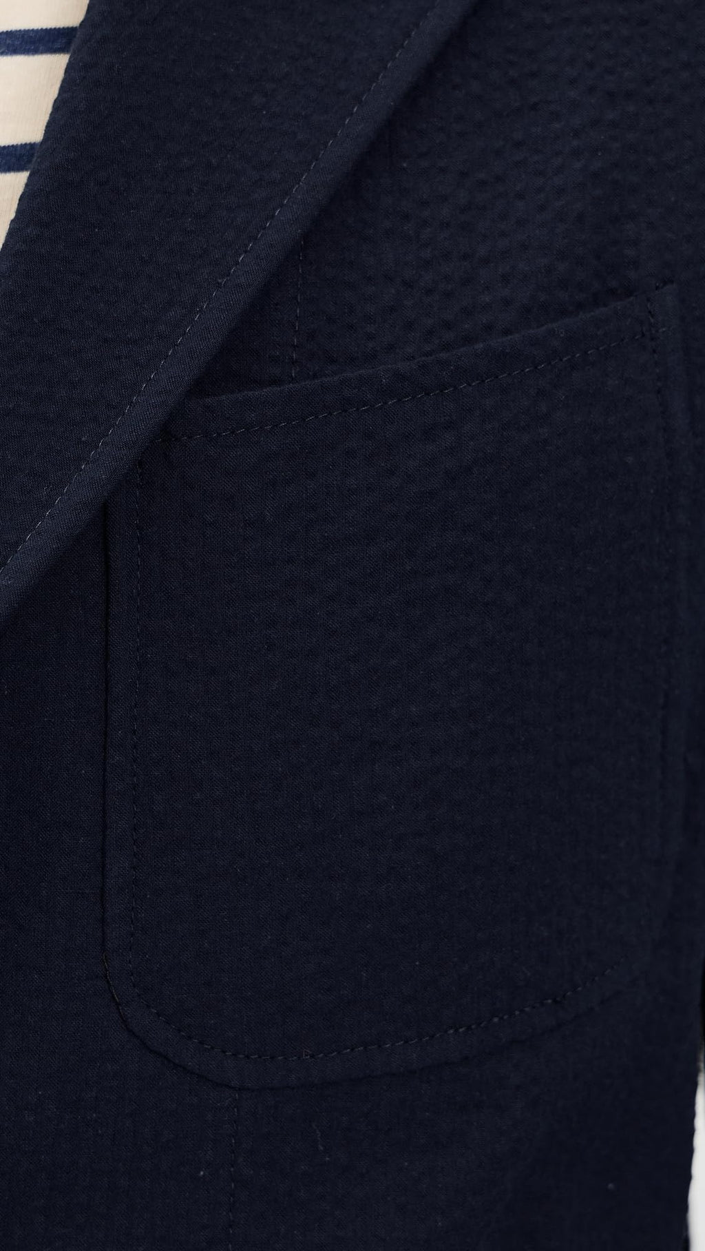 Gitman Vintage Men's Seersucker Blazer, Navy, S