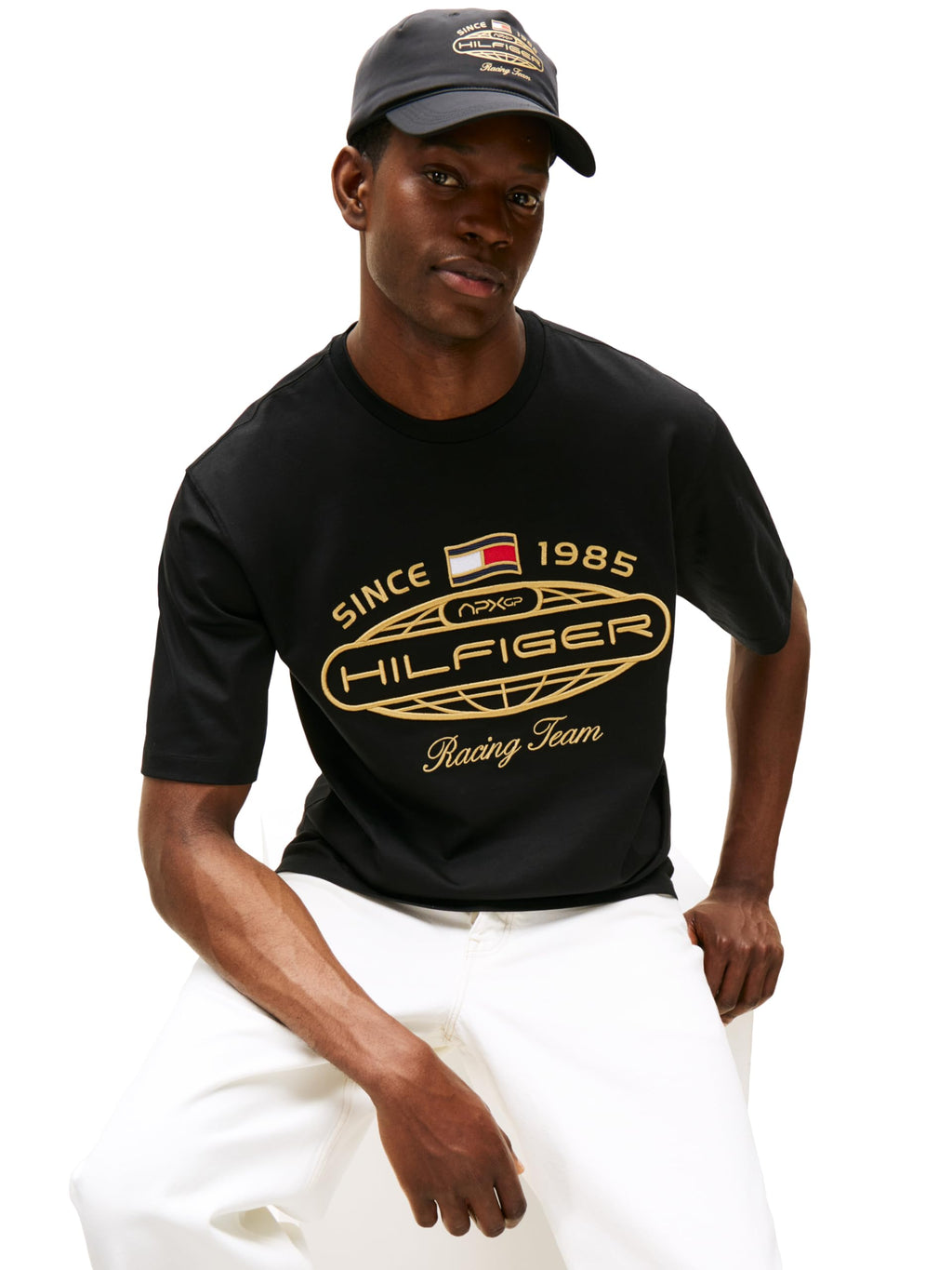 Tommy Hilfiger Mens F1 Graphic T-Shirt, Black Medium
