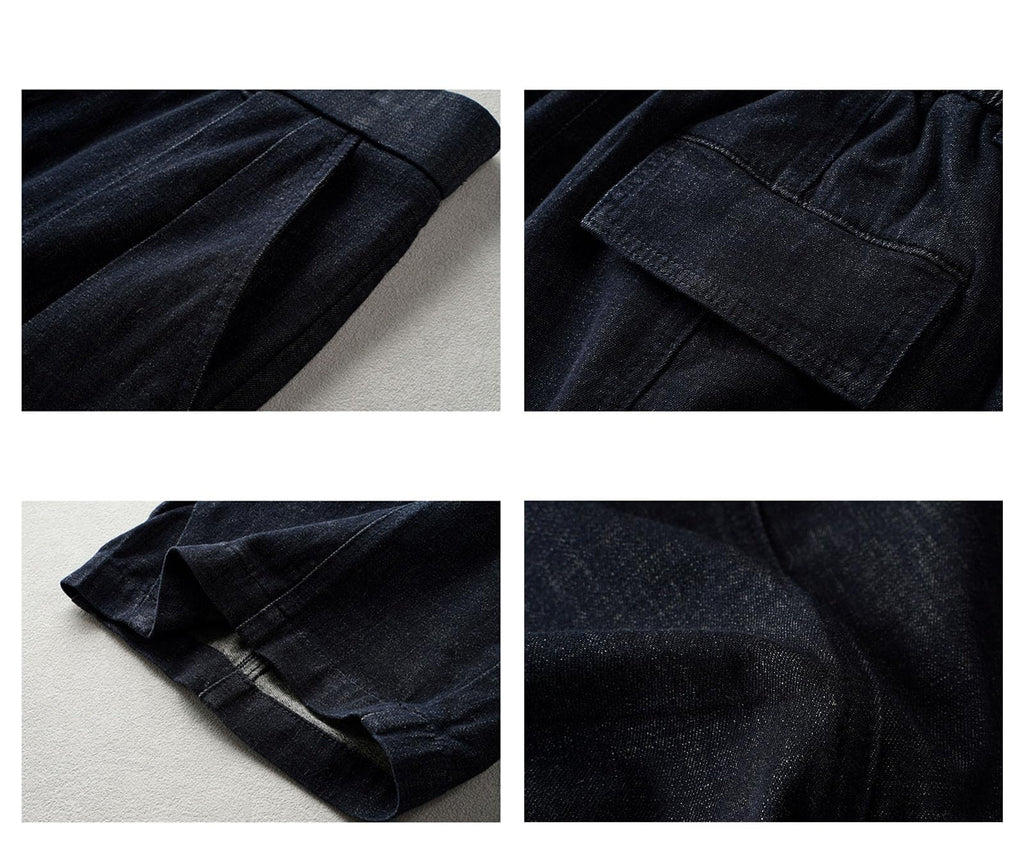 Denim Polo & Shorts Set – Blue 3XL