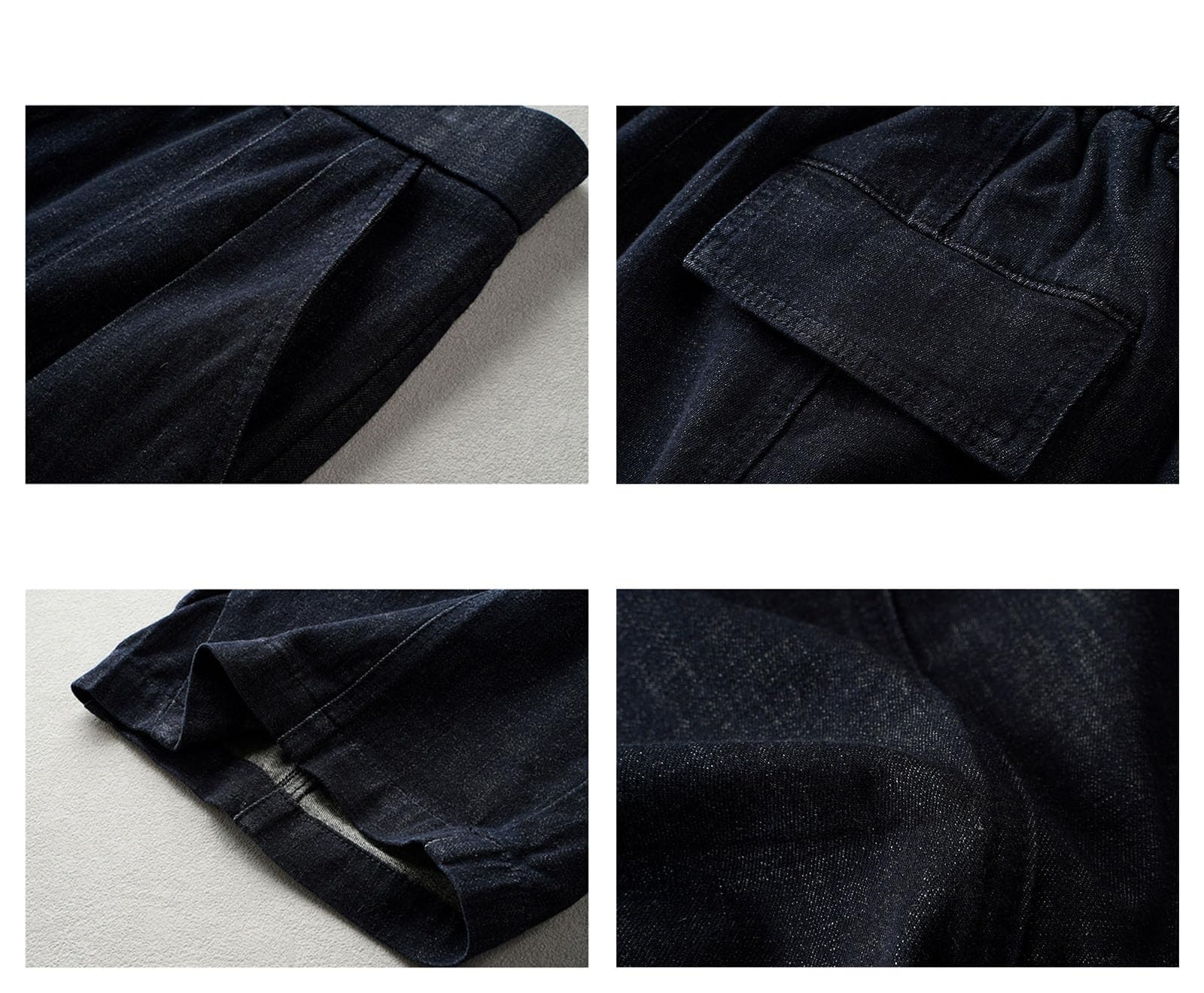 Denim Polo & Shorts Set – Blue 3XL