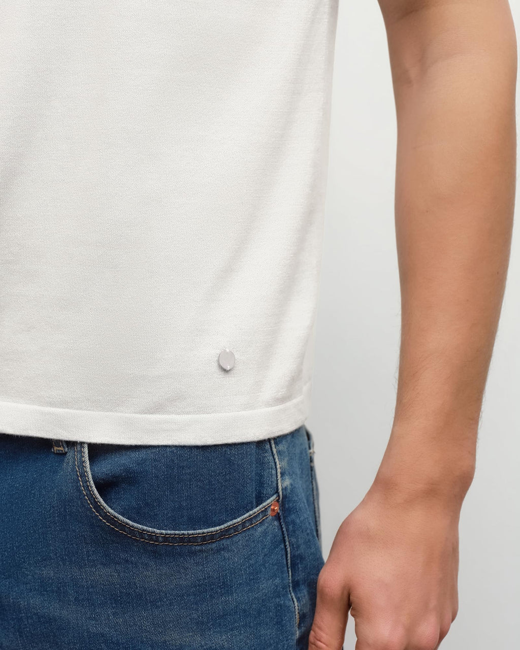 Pima Cotton & Cashmere Knit T-Shirt