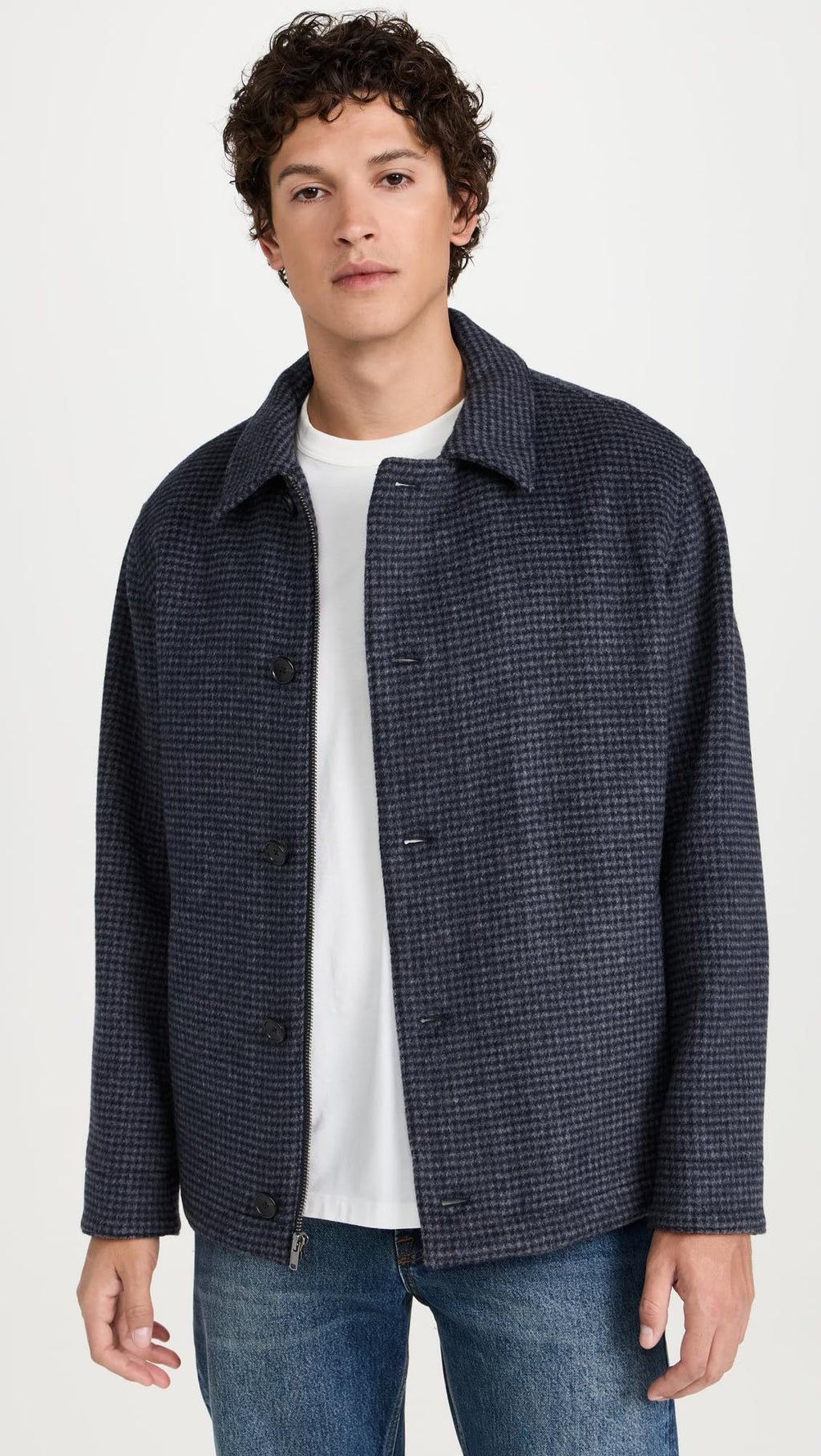 Houndstooth Deck Jacket – Coastal Grey M