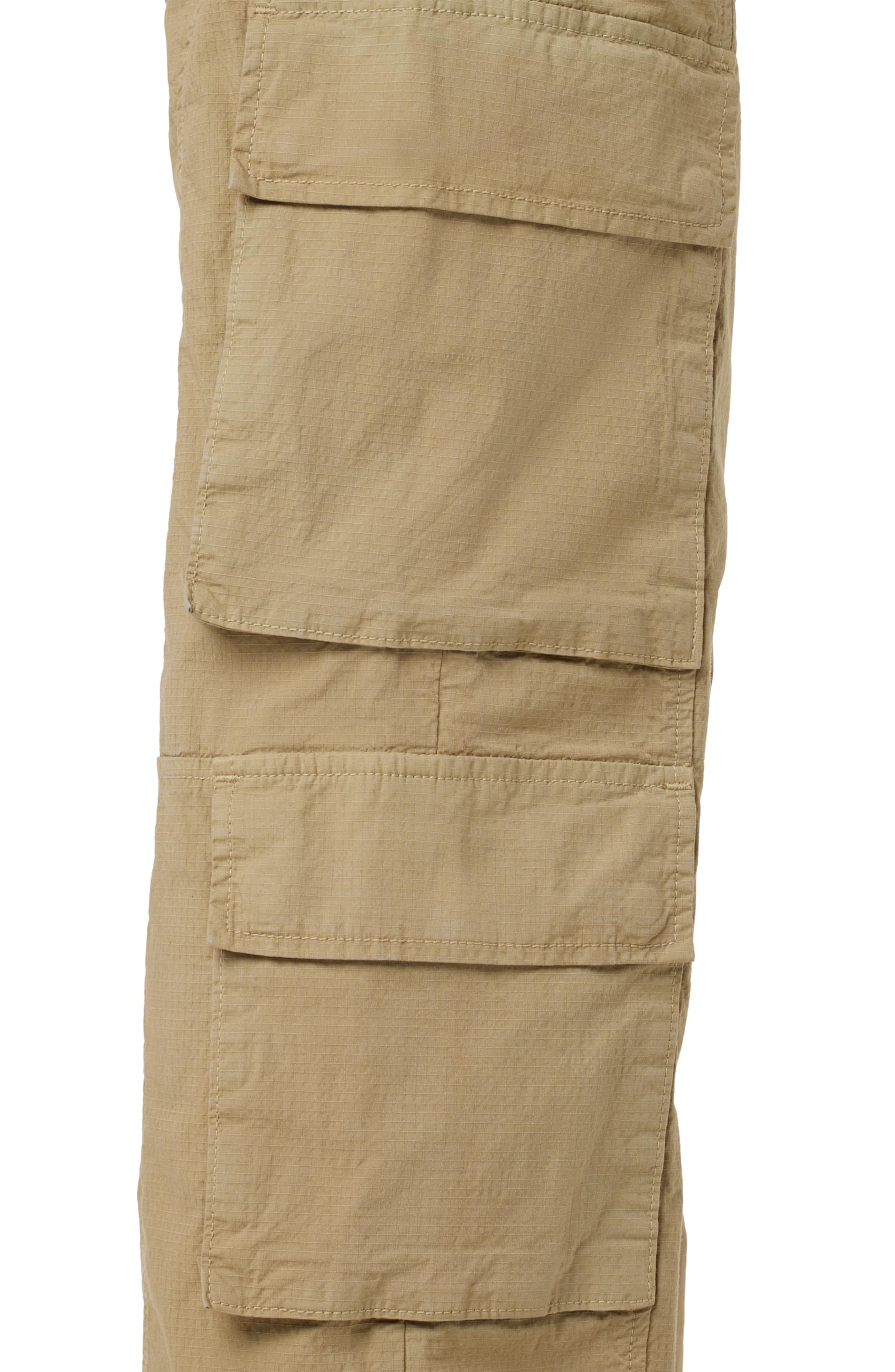 Straight Leg Drawcord Cargo Pants – Ripstop Tan