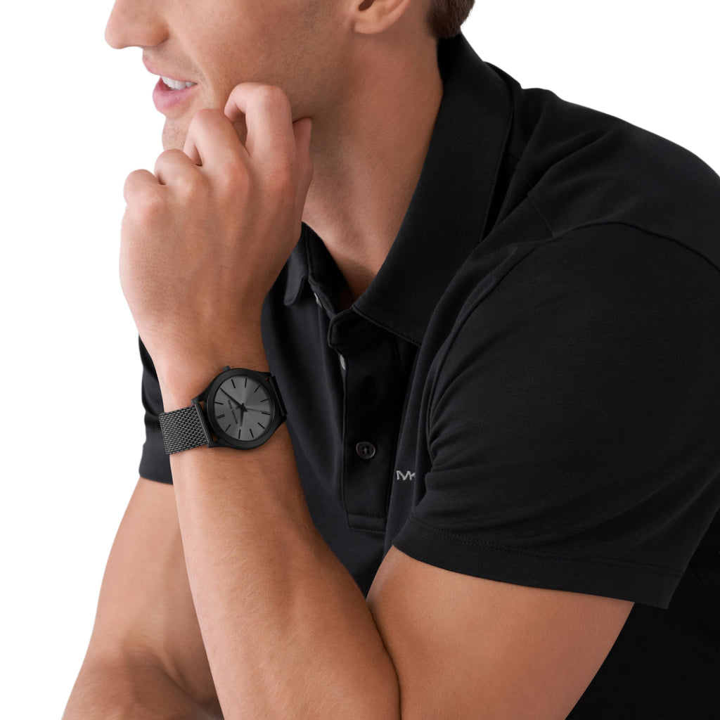 Slim Runway Watch – Black One Size